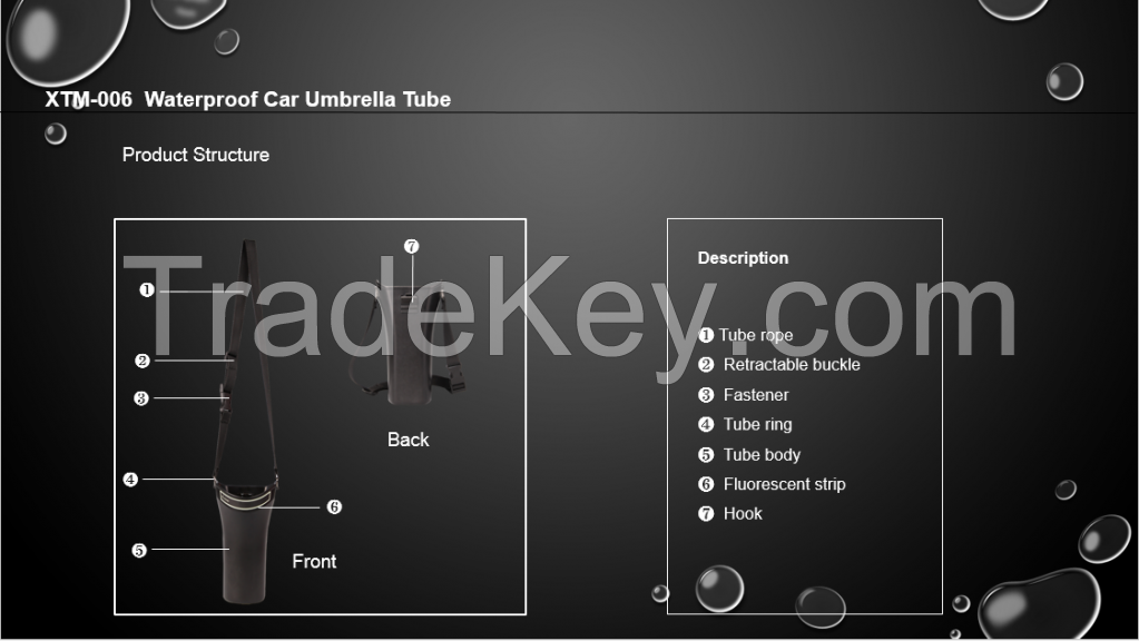 XTM-006  Waterproof Car Umbrella Tube