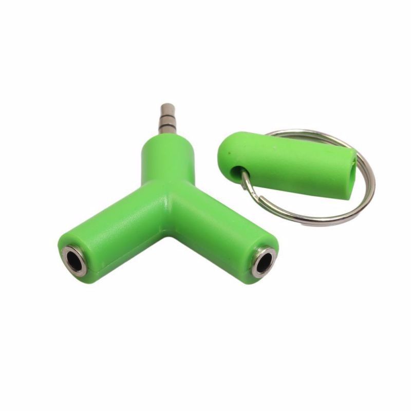 3.5mm Male To 2 Female Stereo Audio Earphone Headphone Splitter Adapter Y Shape