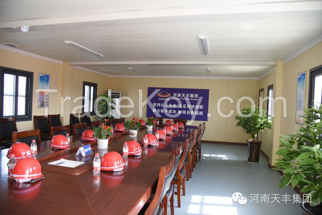 Temporary used prefabricated modular meeting room