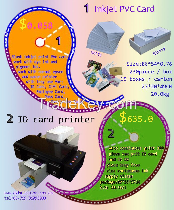 Free Samples Hot Sell Blank Inkjet PVC ID Cards for Wholesale Price