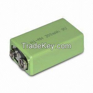 2015 Hot Sale Ni-MH 9V 300mAh Rechargeable Electronic Toys Battery