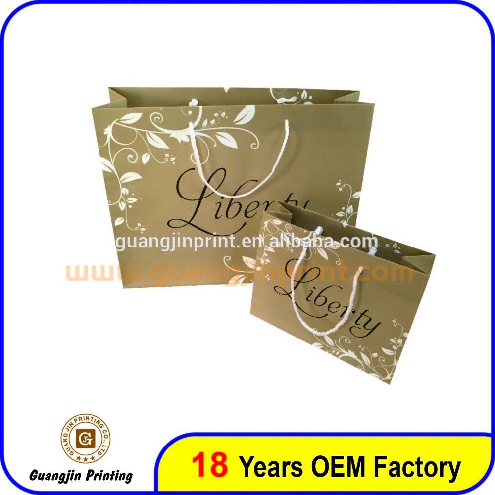 Customized color printing paper gift bag