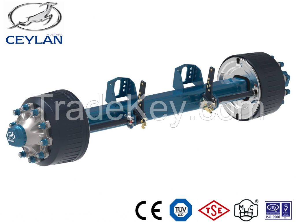 DOUBLE TYRE TRAILER AXLES