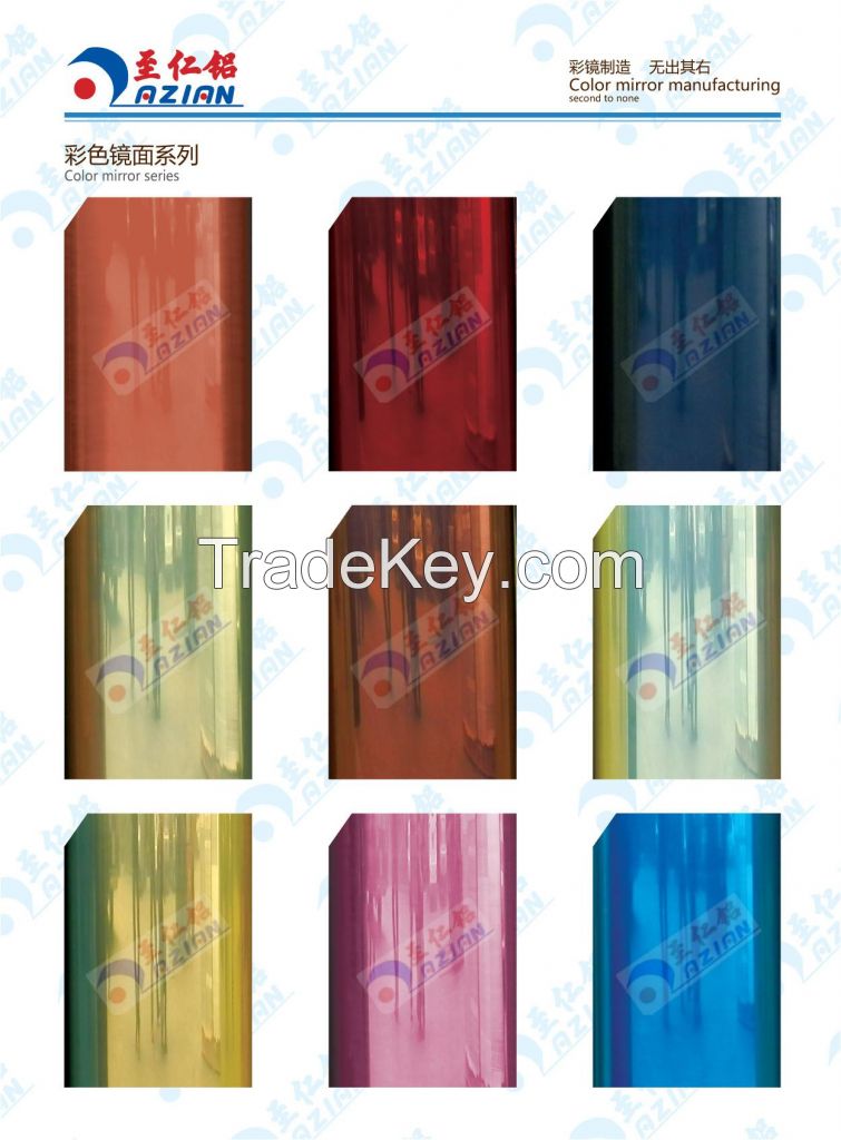 Aluminum 0.25-1.0mm Colored Mirror Finish Sheet Various Sizes Available