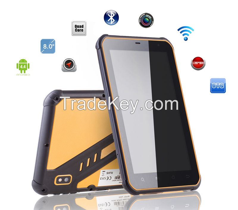 6000mah 8.0'' wifi/3g quad core 8.0MP otg Cruiser BT20 ip67 android4.4.2 rugged tablet