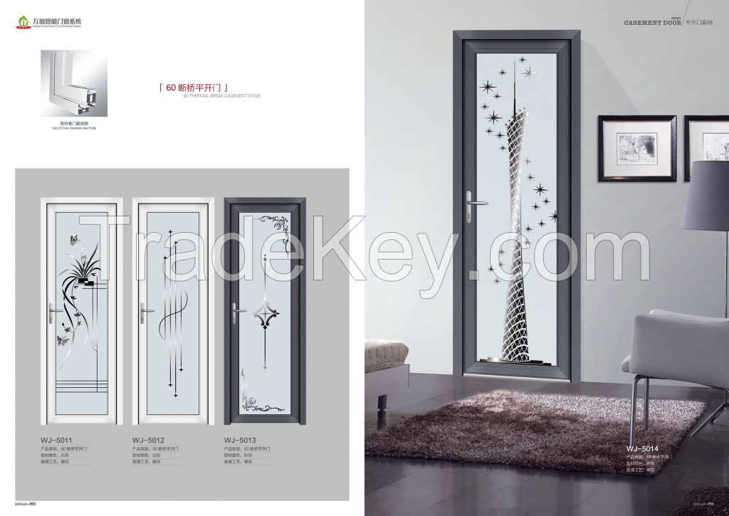 thermal break aluminum swing doors