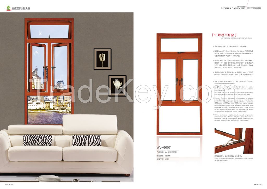 thermal break aluminum swing window