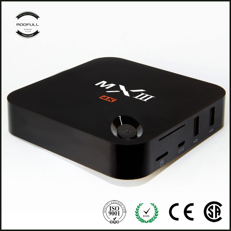 MXIII (MX3) Android 4.4 TV Box - 4K Video Playback, AML S802 Chip, 1/2GB RAM, 8GB Flash, 2.4/5G Wifi