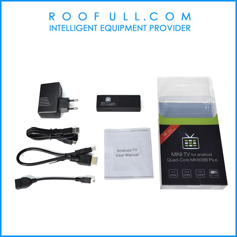 MK808B Plus Android TV Dongle - AML S805, Mali-450 GPU, 1GB RAM, 8GB Flash, XBMC Free IPTV, Bluetooth 4.0