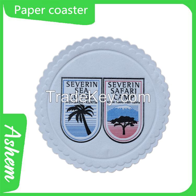 2015 hot sale paper coaster with customized design, DL001