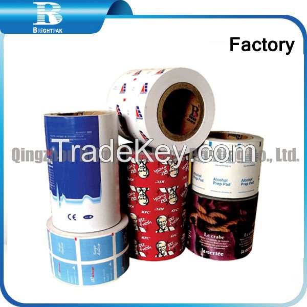 2015 plastic film packaging High Quality Transparent wet tissues PET packaging film, wrap wet tissues OPP plastic packing film roll