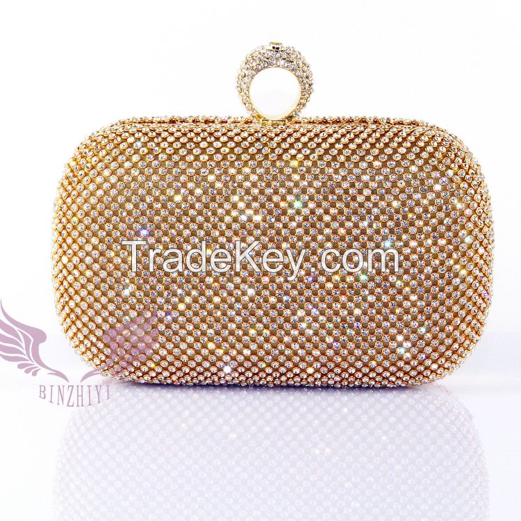 Lady bag crystal evening bag shining clutch