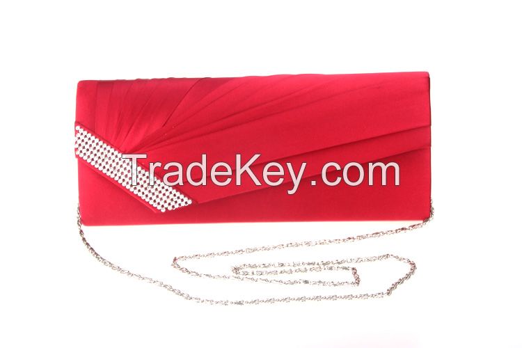 women wedding dresses bag elegant satin clutch bag crystal shining bag