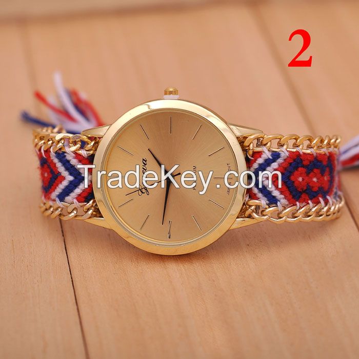 JW689 Geneva Handmade Braided Quartz Women Watches