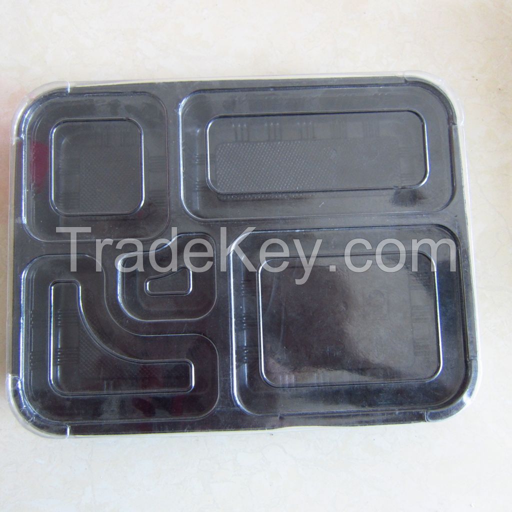 Plastic PP food container with compartments