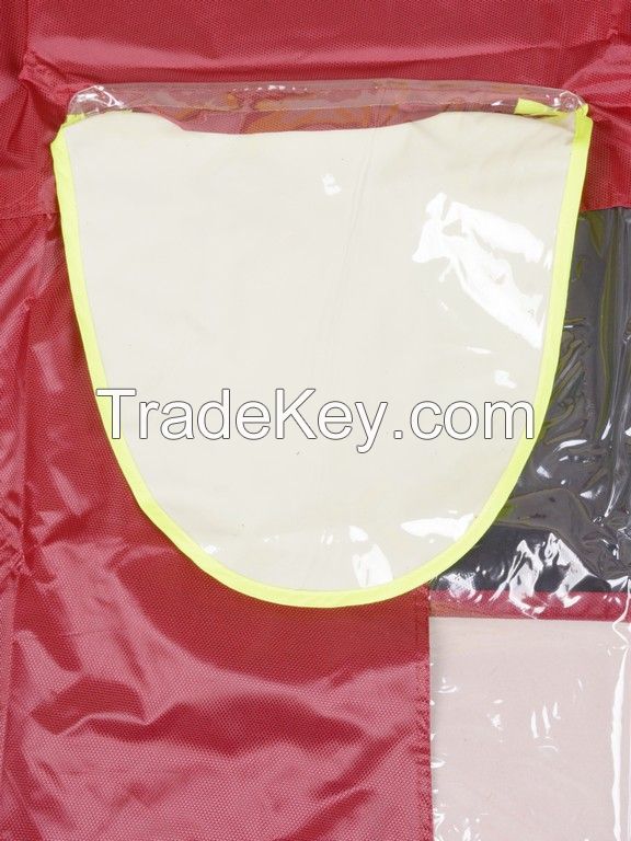 R-1020A-PL-3 RED POLYESTER MOTORCYCLE RAIN GEAR