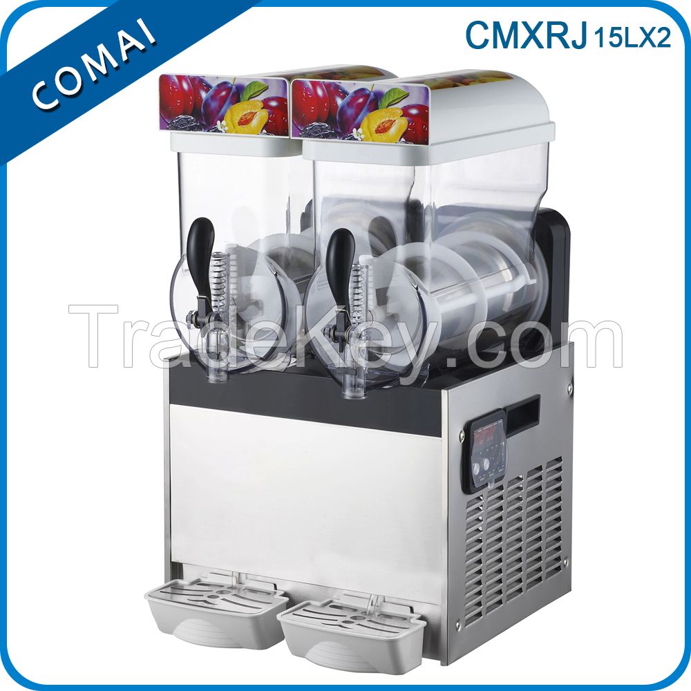 Comai 15litre double tank stainless steel panel import compressor commercial slush machine