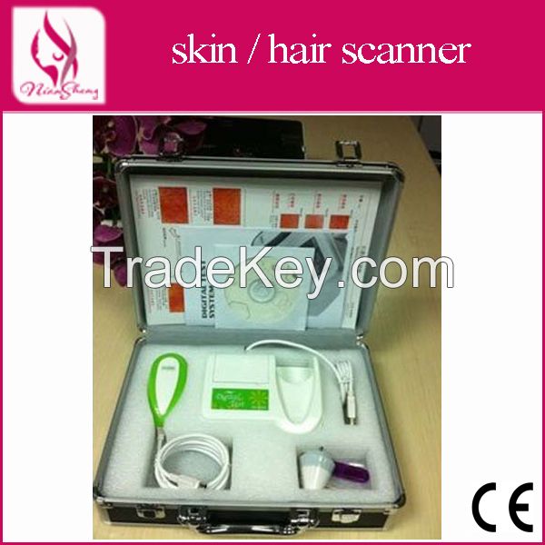 2015 Newest 3 In 1 Boxy Skin and Hair Analyzer LS-104 USB Port with CE Approved