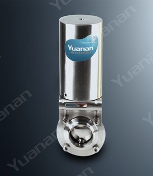 Pneumatic welding butterfly valve