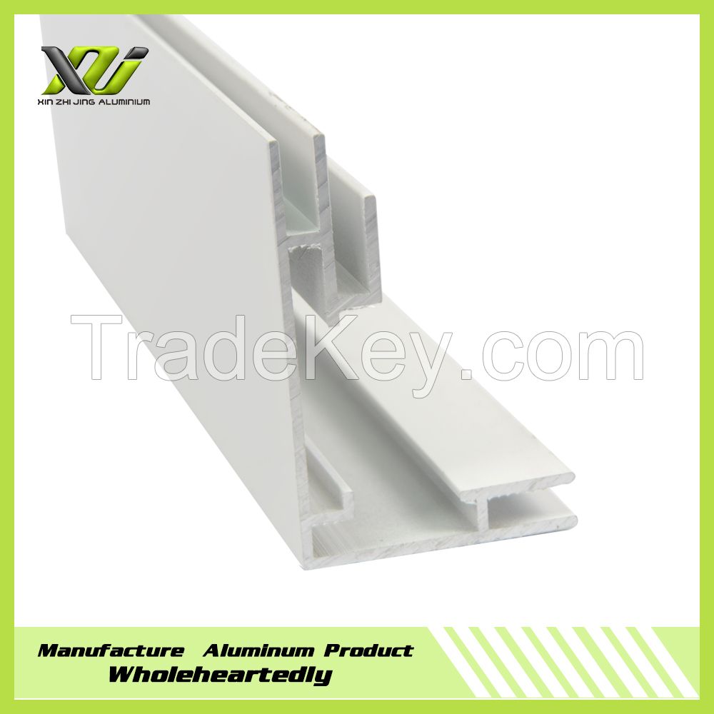 White powder coated aluminum profile for advertising frameless frame