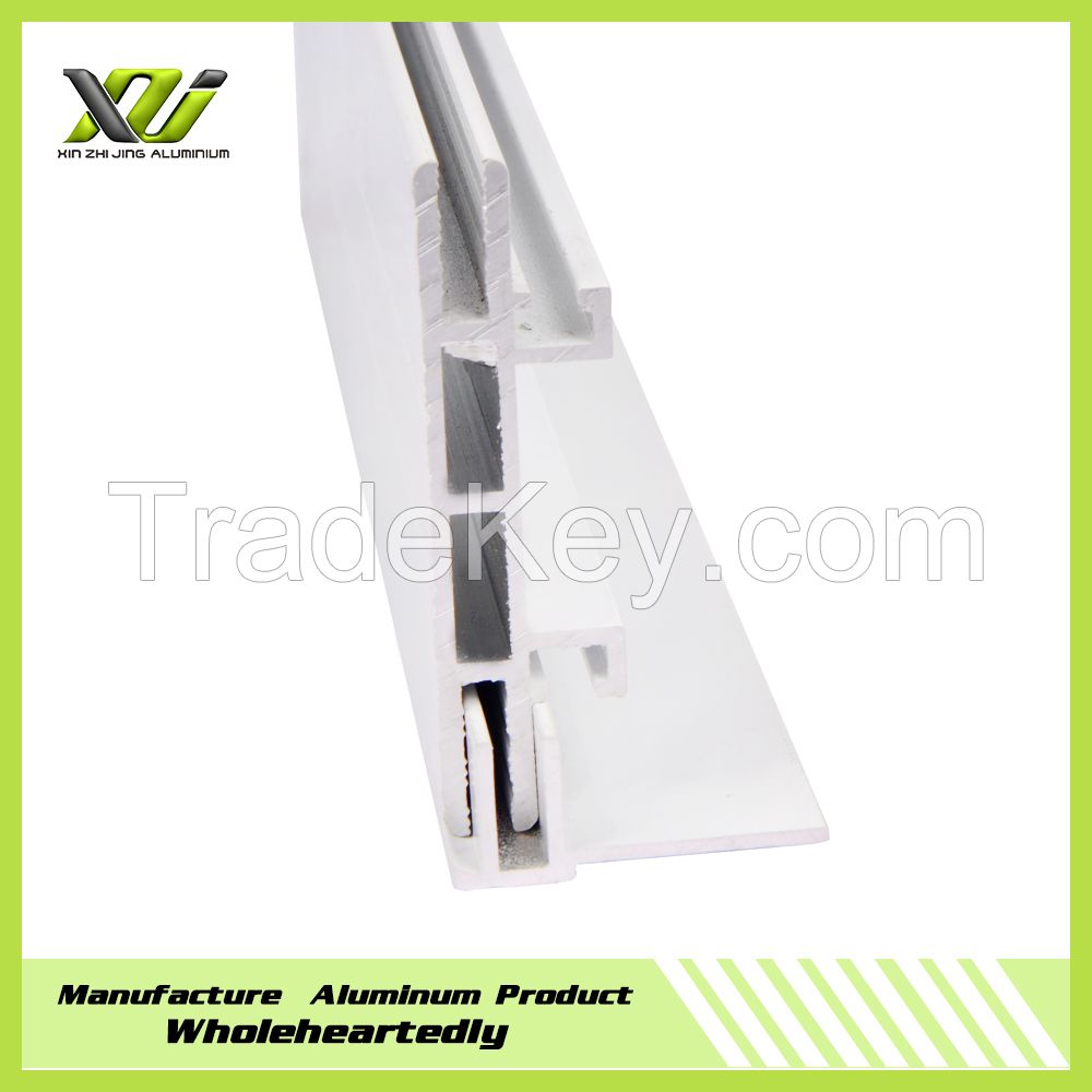 White powder coated aluminum profile for advertising frameless frame