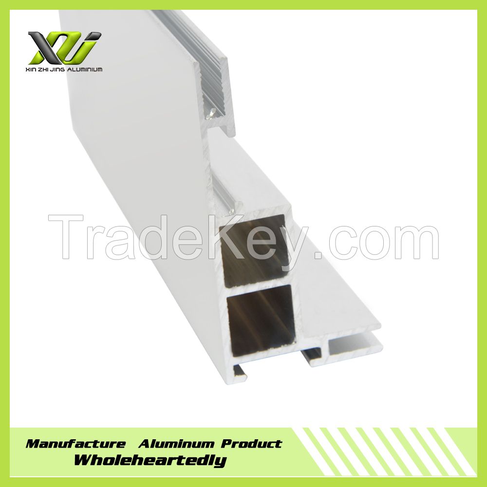 White powder coated aluminum profile for advertising frameless frame