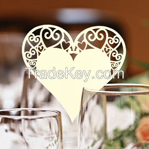 Laser cut place card for wedding decoration