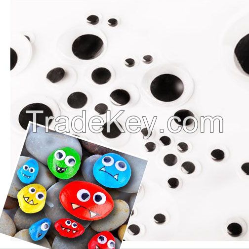 Assorted DIY Craft Creative White and black craft round wiggly eyes