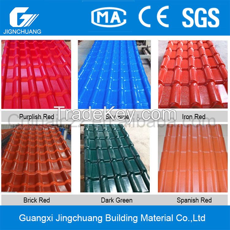 Spanish Style ASA Roof Tile/Jingchuang roof tiles