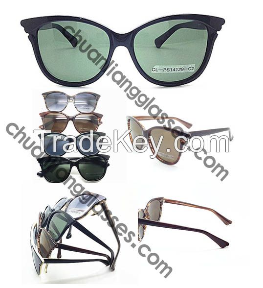 100% Pure Acetate Cat-Eye Sunglasses Fashion and Trendy Women Style Eyewear