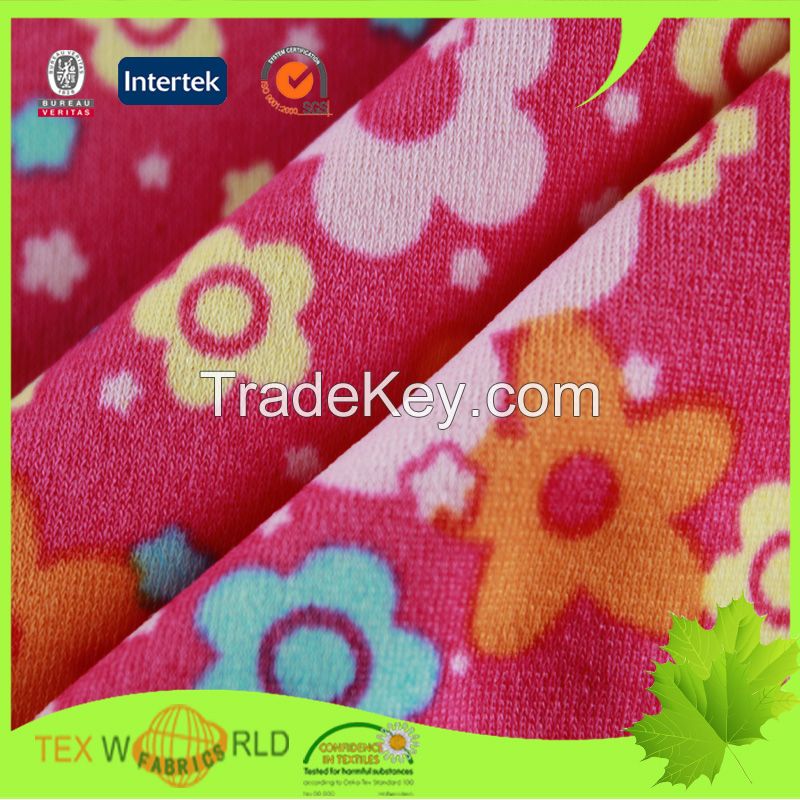 Textile Knit Printing Stretch Single Jersey Lingerie Fabric (JNE1107)