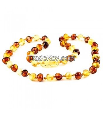 Amber teething necklaces for baby