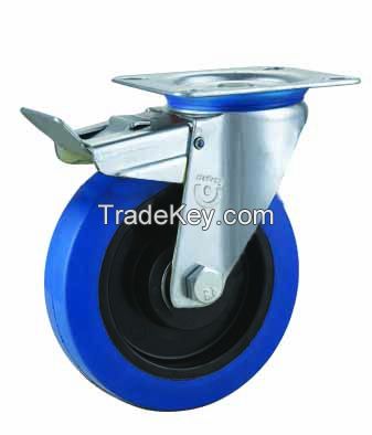 3"~8" High Quality Blue Rubber Caster Wheel