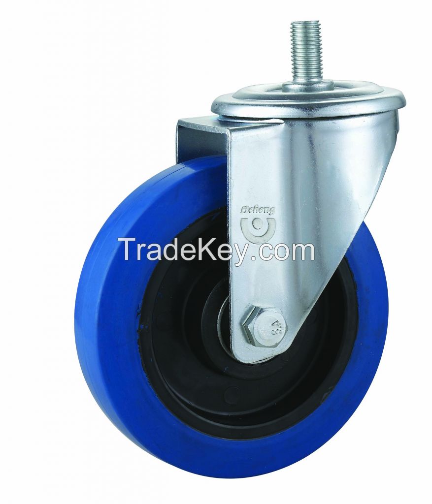 3"~8" High Quality Blue Rubber Caster Wheel