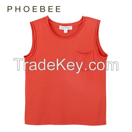 Red Sleeveless Unisex Cotton T-Shirt