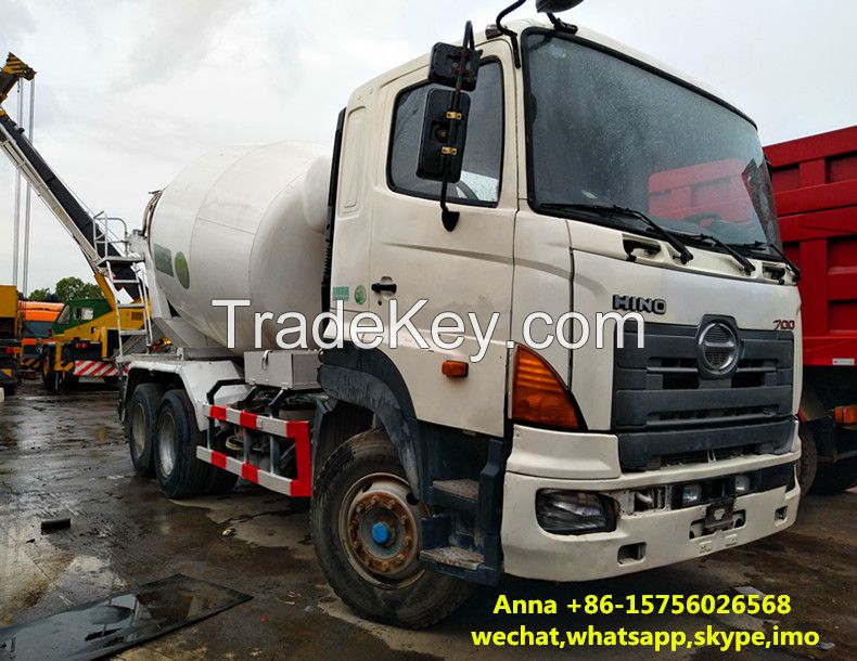 used 8 cubic cement truck, hino chassis concrete mixer for sale