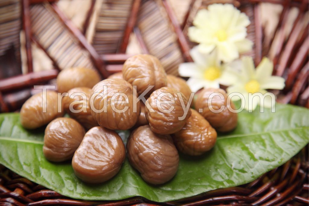 sweet chinese peeled roasted chestnuts