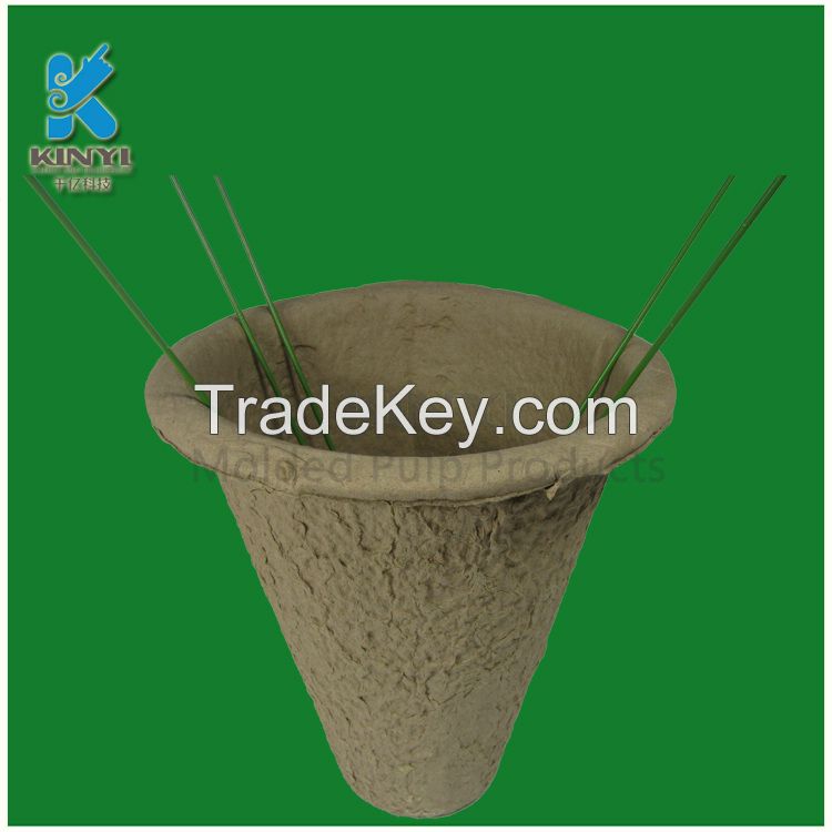 Disposable Fiber Pulp Molded Garden Plant Pots Wholesale