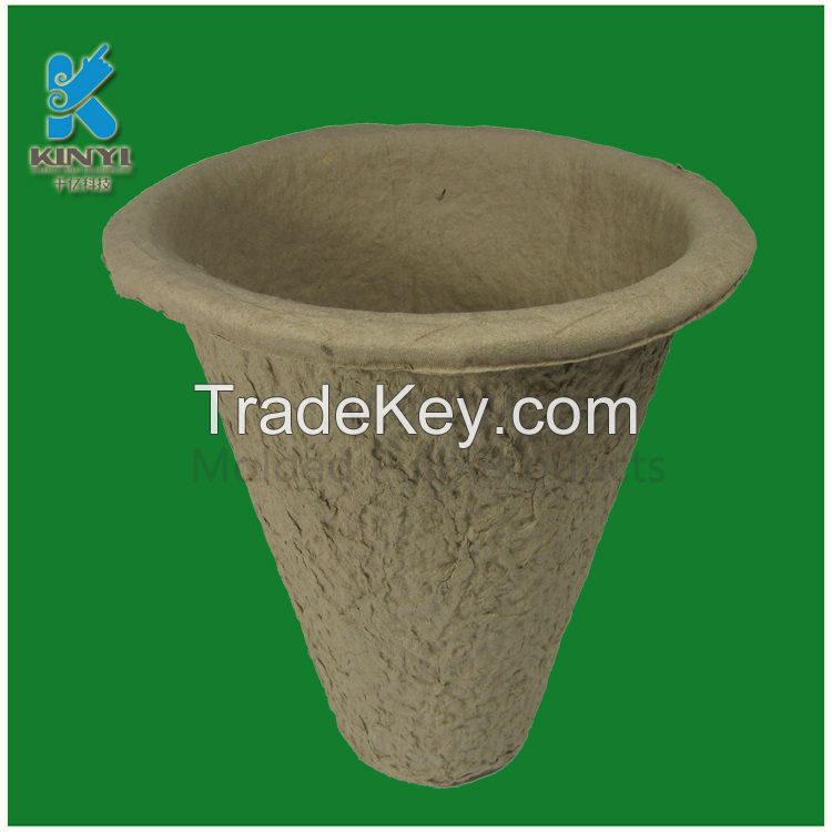 Disposable Fiber Pulp Molded Garden Plant Pots Wholesale