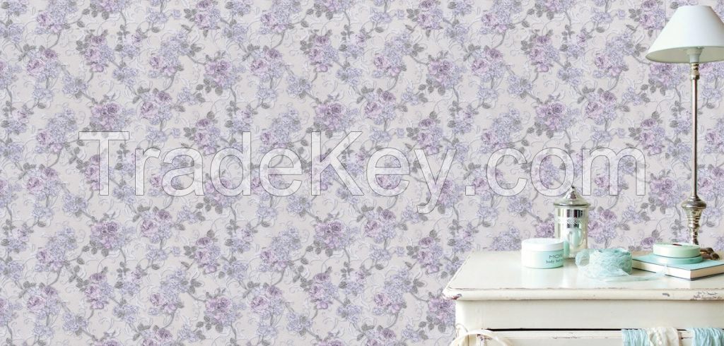 Wallpaper paper vinyl construction paintable decorative