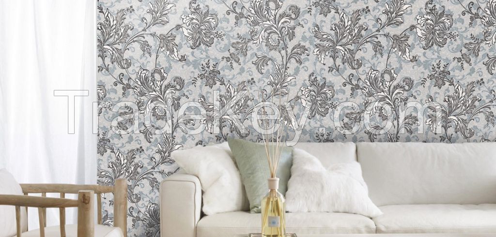 Wallpaper paper vinyl construction paintable decorative