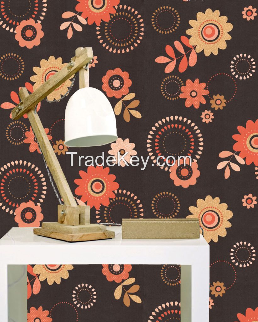 Wallpapers waterproof embossed stencilled foam duplex