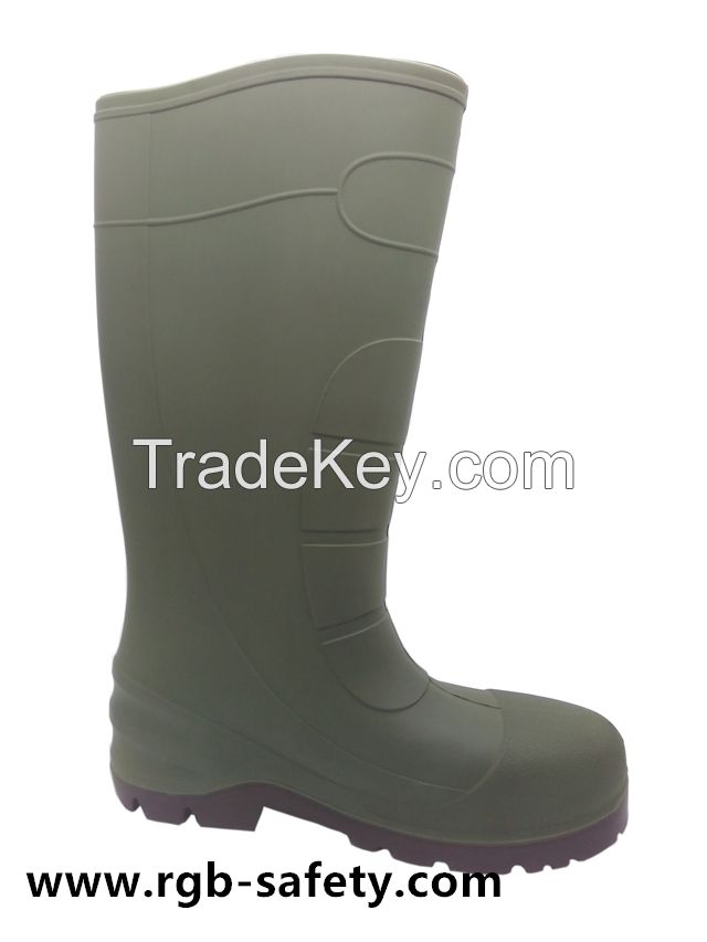 Green Safety PU Wellington Boot S5 SRC Steel Toe Wellington Boot SF-159