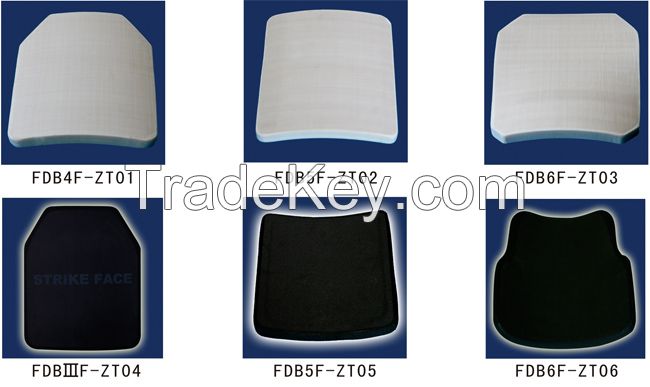 NIJ III IV UHMWPE ceramic ballistic body armor plate