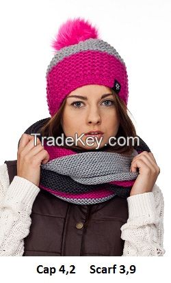 Knit hats and scarves