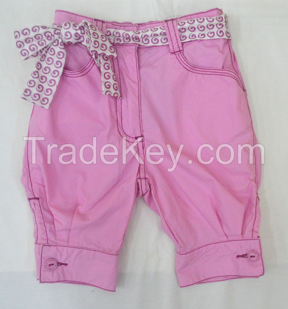 100% cotton twill children shorts