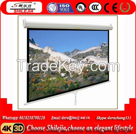 4:3 Matte White Overhead Professional Manual Projector Screen