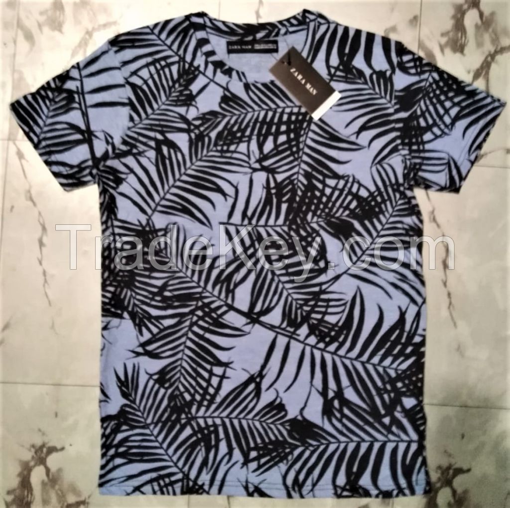 Mens' Round Neck Printed T-Shirt