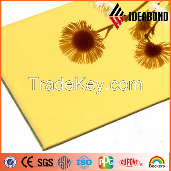 Indoor outdoor Decoration Building Material  gold mirror Aluminum Composite Panel