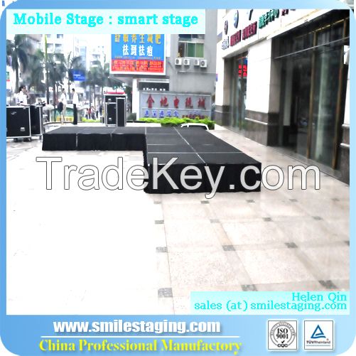 Portable stage mobile stage wooden platform stage 